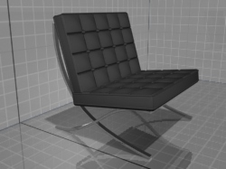 3D модели  кресло + пуф Tekno