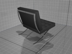 3D модели  кресло + пуф Tekno