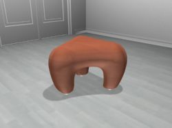 3D модель пуфа